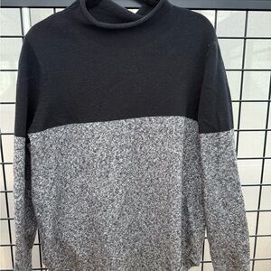 Old Navy Gray and Black Cowl Neck Sweater